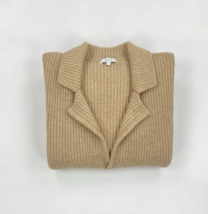 Herren Beige Reiss Knopf Strickjacke Große L Wolle Grob Island Taschen Kubanisch A - Bild 1 von 10