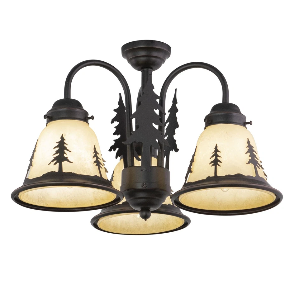 Yosemite 3-Light Convertible Light Kit in Rustic and Shaded Style 10.5 Inches - Image 1 of 4