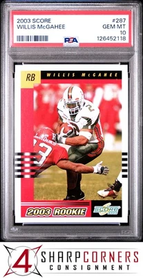 2003 SCORE #287 WILLIS McGAHEE RC PSA 10 - Image 1 of 3