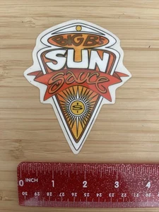 Big B's Sun Sauce Suntan Sunblock Lozione Arancione OG Vintage Surf ADESIVO - Foto 1 di 4