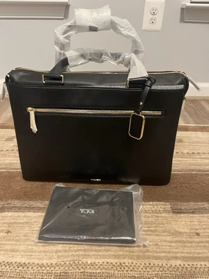 Calzoncillo de cuero Tumi Cameron Business negro/dorado nuevo con etiquetas Foto 1 de 4