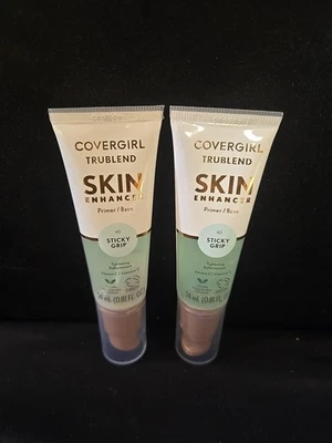 2pc Lot Covergirl Trublend Skin Enhancer Primer #40 Sticky Grip Tightening Dewy  - Image 1 of 4