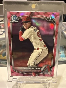 2025 Bowman Chrome Elian De La Cruz 1st Pink Bubble Gum SSP 🔥 Diamondbacks - Picture 1 of 4
