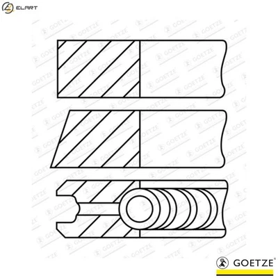 4x PISTON RING KIT 08-450500-00 STD FOR 330A1.000 55266963 B13DTC/13DTE 1.2L - Image 1 of 4