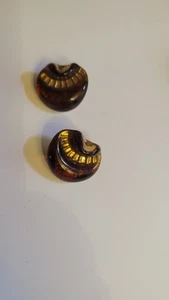 Buttons -Vintage Bimini Button - 5/8 Inch Brown Glass - Picture 1 of 4