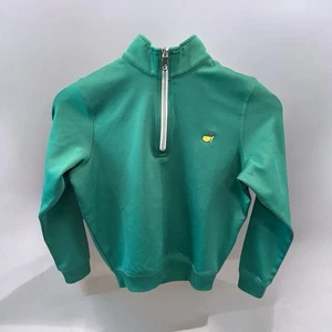 Master’s Kid’s Tech Performance 1/4 Zip Polo Grün Langarm Gr. M (8-10) - Bild 1 von 15