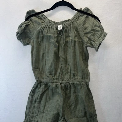 Carter's Kid ~ Girls' Size 14/14~ One Piece Distressed Jumpsuit ~ Green - Image 1 of 4