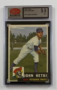 1953 Topps Baseball #135 John Hetki SCD 5.5 EX+ Graded Card GC8-5235 - Picture 1 of 2