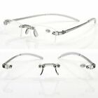Useful Unisex Mens Womens Reading Glasses with Rimless 10 2024 to-40 Frame Z5I3