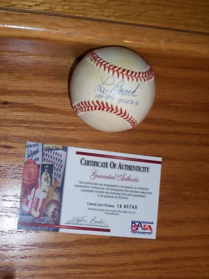 Lou Brock Autographed NL Baseball COA PSA - Image 1 of 3