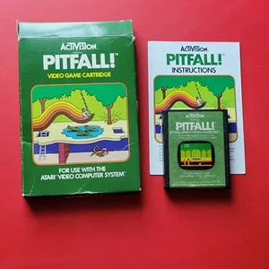 Pitfall Atari 2600 7800 Activision Game with Manual Box Cleaned Works - Picture 1 of 23