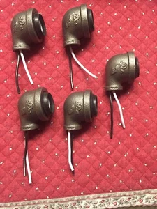 LOWEST PRICE!!! 5 Industrial/Iron Elbow Lamp/Light Sockets 1-1/4"x1/2" FREE SHIP - Picture 1 of 1