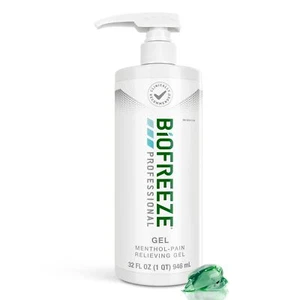 Biofreeze Professional Menthol Pain Relief Gel 32 Oz for Sore Muscles and Joints - Picture 1 of 11
