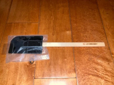 Espátula de silicona Le Creuset mango de madera negro (FB103) NUEVO 12 3/4 pulgadas Hecho en USA Foto 1 de 2
