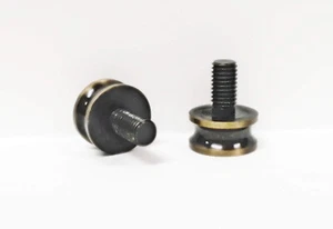 (1) Antique Solid Brass Lamp Finial Adapter/Reducer - 1/4-27 OD x 3/8" Hole - Picture 1 of 2