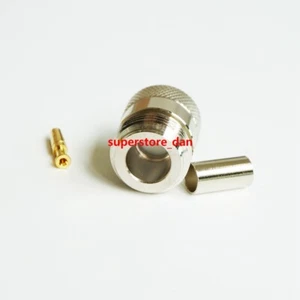 N Buchse Jakc Crimp Lot Stecker für RG-8X Mini-8 LMR240 RG8X RG59 Kabel - Bild 1 von 5