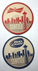 Budweiser Beer Coaster Mat Bud 2013 Seattle WA 2013 Design New Anheuser-Busch 2 - Picture 1 of 1