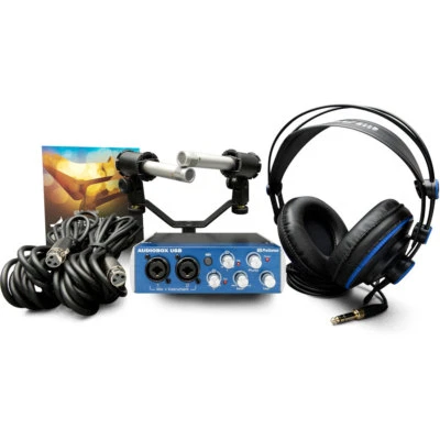 Presonus AudioBox 96 Stereo Bundle USB Hardware Software Recording Kit, New! - Image 1 of 4