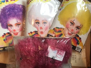 Clown Afro Wig Value Purple, yellow, white or pink Costume - Picture 1 of 2