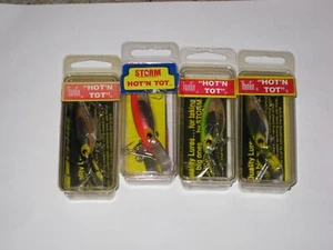 4 Different Storm Hot N Tot H Metalic Silver Back Colors Pre Rapala USA NIB  - Picture 1 of 7