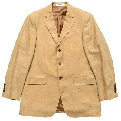 John W. Nordstrom Blazer Jacket Mens Size 40R Sports Coat 100% Linen Peach - Image 1 of 4