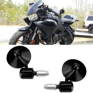 7/8" MOTORCYCLE HANDLE BAR END MIRRORS FOR BUELL LIGHTNING XB9SX XB12S 1125CR MT - Picture 1 of 9