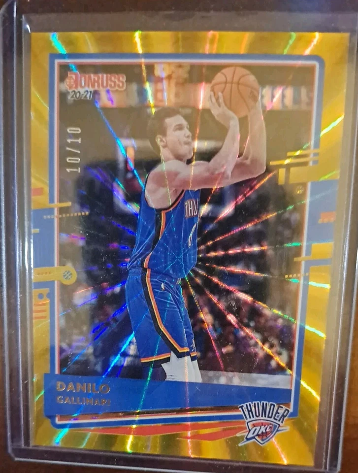 2020-21 Panini Donruss #'d 10/10 Данило Галлинари ЗОЛОТАЯ призма со вспышкой звездообразования!!  SSP! - Изображение 1 из 4