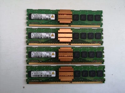 4 x HYS72T128420HFN-3-7-A   1GB 2RX8 PC2-4200F 444 11 B0 MHZ ECC Server Memory - Image 1 of 4