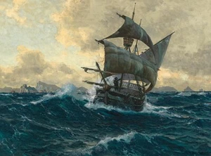 Impresión en lienzo pintura al óleo de Michael Zeno Diemer - El holandés volador - Imagen 1 de 1