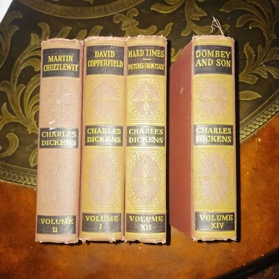 The Works of Charles Dickens Cleartype Edition by Books, Inc Series of 4 Antique - Imagem 1 de 4
