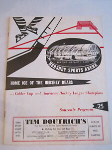 1960'S HERSHEY BEARS CALDER CUP & AMERICAN HOCKEY LEAGUE CHAMPION PROGRAM-TUB CC