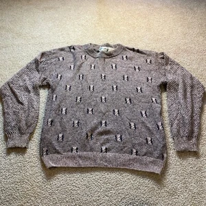 Vintage Peninsula Herren Gr. L Large Pullover Pulli Braun Langarm Ramie - Bild 1 von 12
