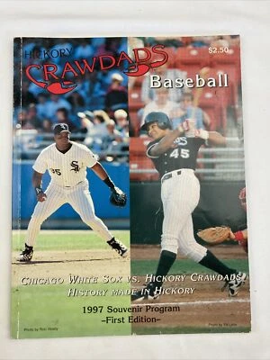 Hickory Crawdads Inaugural Season 1997 1st Edition Souvenir Program Rangers Sox - Image 1 of 4