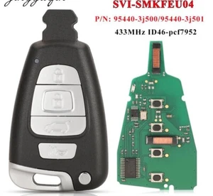 Fits Hyundai 433Mhz/315Mhz SVI-SMKFEU04 Complete Transponder Remote Key - Picture 1 of 4