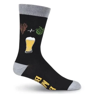 Bring Me A Beer Men's Crew Socks Size 10-13 Ale Brewing K Bell Fashion New - Picture 1 of 3