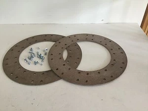 Austin / Morris Commercial, 11" Pair of Clutch Linings & Rivets, NOS. - Picture 1 of 3