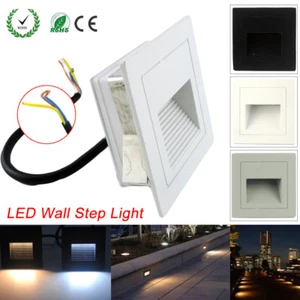 1/10/20x 3W LED Recessed Wall Step Light Stair Lamp Warm /Cool White AC85-265V - Picture 1 of 13