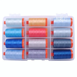 Aurifil Designer Thread Kit SKY 12 LARGE SPOOLS 50WT (1422 Yds Each) 100% Cotton - Picture 1 of 1