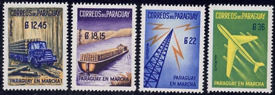 1961 Paraguay SC# C278-C281 - "Paraguay en Marcha" Tipo de 1961 - M-H Foto 1 de 2