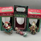 Lot Of 3 Trim A Home Collectible Tree Charm Christmas Ornament Santa Mouse Decor