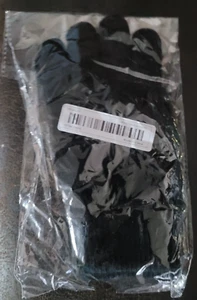 Schwarze Unisex dehnbare Baumwolle Strickhandschuhe Einheitsgröße - Erwachsene - Bild 1 von 6