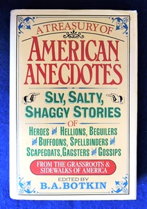 A Treasures of American Anecdotes by Benjamin A. Botkin (1985, Hardcover) HC/DJ - Picture 1 of 3