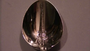 CUCHARA DE RECUERDO DE PLATA ESTERLINA MONUMENTO A SOLDADOS Y MARINEROS INDIANÁPOLIS INDIANA - Imagen 1 de 12
