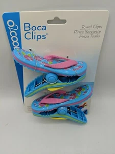 Flip Flops (set if 2) Towel Clips Boca Clips (Keeps Your Towel In Place) - Picture 1 of 7