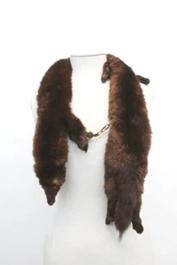 SCRAP ITEM: SABLE FUR SCARF / PELT WOMEN WOMAN SIZE 45" X 3" - Picture 1 of 7