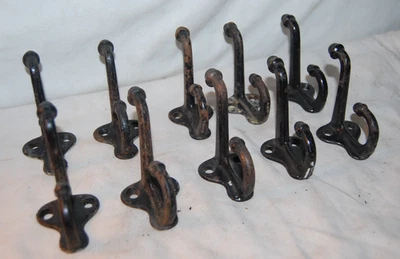 Lote 10 GANCHOS DE ABRIGO BELLOTA PARED HIERRO FUNDIDO RÚSTICO ANTIGUOS VINTAGE herrajes 3 " Foto 1 de 3