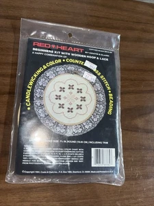 Coats & Clark rot Herz Hoop & Spitze Kreuzstich Set-irdene Perlen 5914-04 - Bild 1 von 4