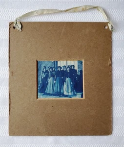 Foto de colección cianotipo niña estudiantes Brushton norte de Nueva York Adirondacks - Imagen 1 de 3