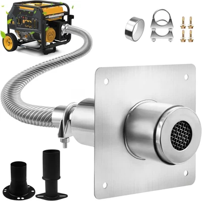 2025 Upgraded Generator Exhaust Silencer Kit Stainless Steel Muffler with Insula - Image 1 of 4