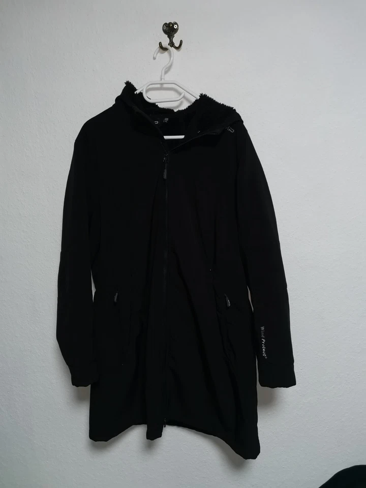 CMP Damen Softshelljacke Winterjacke Jacke Mantel Mit Kapuze Gr.44/L  Wie Neu  - Bild 1 von 4